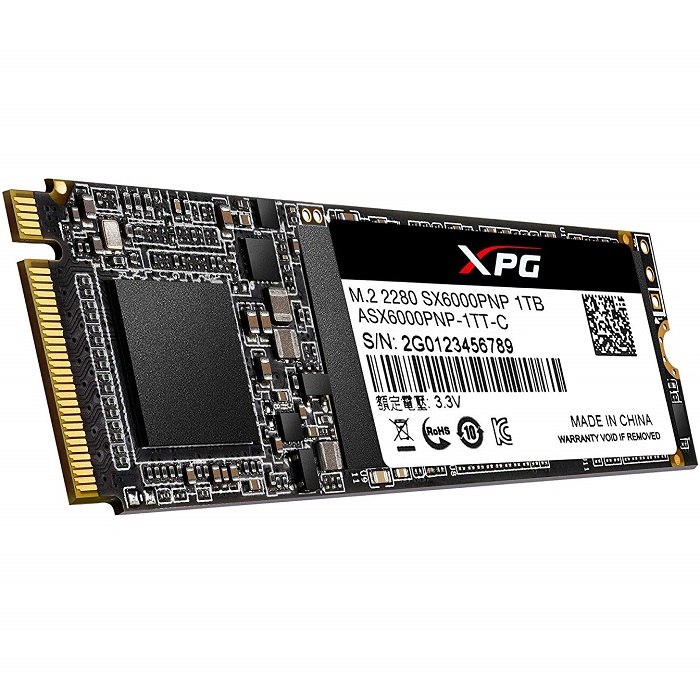 XPG SX6000PNP 1TB M.2 2280 SSD 本体 M.2 2280 SSD 1TB ADATA XPG SX6000 Pro ASX6000PNP-1TT-C