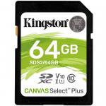 Memoria SD 64GB Kingston SDXC Clase 10 Canvas Select Plus SDS2/64GB