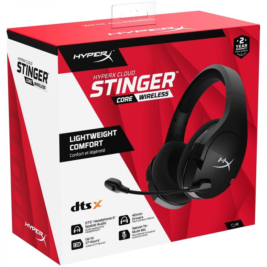 Diadema HyperX Cloud Stinger Core Wireless DTS 7.1 USB Gamer 4P4F0AA ...