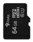 Memoria Stylos MicroSD 64GB UHS1 sin adaptador Negro (STMSDS4B)