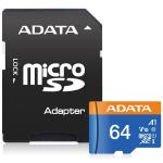 Memoria MicroSD 64GB Adata Premier SDXC UHS-I Clase 10 Con Adaptador AUSDX64GUICL10A1-RA1