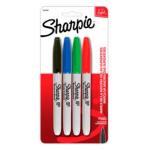 Marcador Permanente Sharpie Fino Colores Surtidos C/4 Pzas