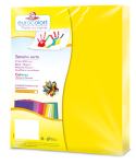 PAPEL CORTADO EUROCOLORS CARTA AMARILLO NEON C/100