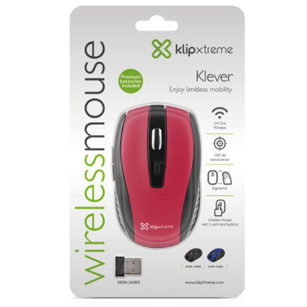 MOUSE KLIPXTREME KLEVER INALAMBRICO 6BOT AZUL - vista 5