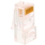 Conectores Modulares Nexxt Solutions AW102NXT01 Conector RJ45 Oro sobre Níquel 30µ Cat 5e Sin Blindaje (100 Pzas)