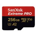 Memoria Micro SD Sandisk Extreme Pro 256GB Micro SDXC UHS-l Clase 10 Lectura 200 MB/s Escritura 140 MB/s SDSQXCD-256G-GN6MA