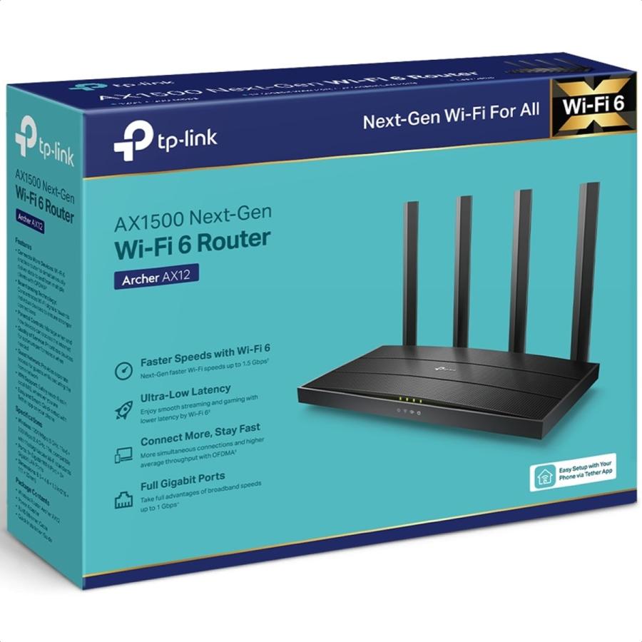 Router Inalambrico Tp-Link ARCHER AX12 AX1500 Wi-Fi 6 Doble Banda 2.4 Y ...