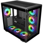 Gabinete Cooler Master ELITE 600 ARGB USB3 7 Ventiladores Vidrio Templado Negro E600-KGNN-S02