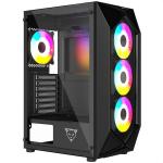 Gabinete Ocelot Gaming POLYGON-E5 USB3 4 Ventiladores ARGB Vidrio Templado