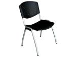 Silla De Visita Modamob VC120 Respaldo Duro Negro MO-VC120