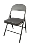 Silla Plegable Modamob Respaldo Acolchado Color Negro VC188-1