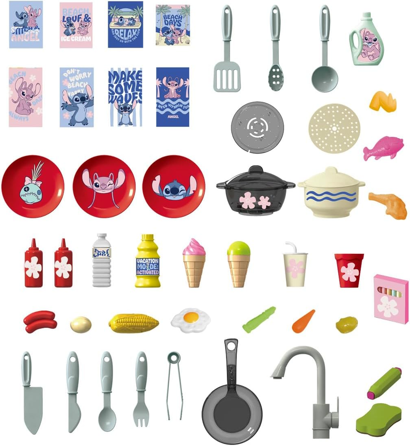 Cocinita Toy Shock Disney Stitch con luz sonido y agua y 32 piezas Azul ...