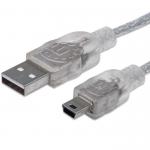 Cable USB Macho a USB Mini Macho Manhattan Alta Velocidad 1.8 Metros 333412