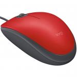 Mouse Logitech Alambrico Optico USB Rojo M110 SILENT 910-005492