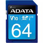 Memoria SD 64GB Adata SDXC Clase 10 ASDX64GUICL10-R