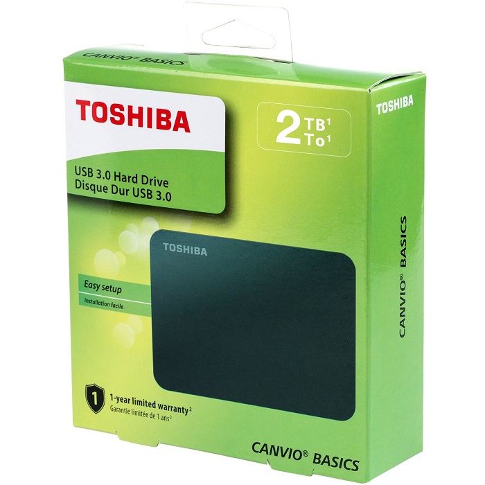 Disco Duro Externo Toshiba Canvio Basics Portatil 2TB Negro USB HDTB420XK3AA |