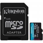 Memoria MicroSD 512GB Kingston SDXC Clase 10 Canvas Go! Plus Con Adaptador SDCG3/512GB