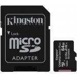 Memoria MicroSD 64GB Kingston SDXC Clase 10 Canvas Select Plus Con Adaptador SDCS2/64GB